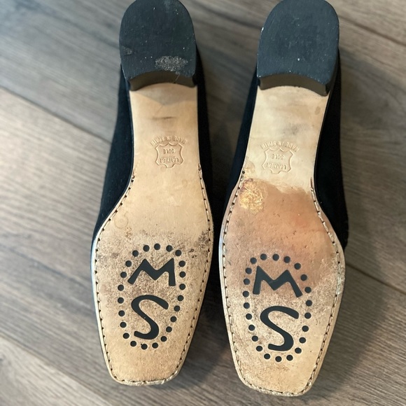 Vintage STUART WEITZMAN Bedrock Cheetah Print Suede Slingback Mules Size 7.5 - Picture 3 of 6